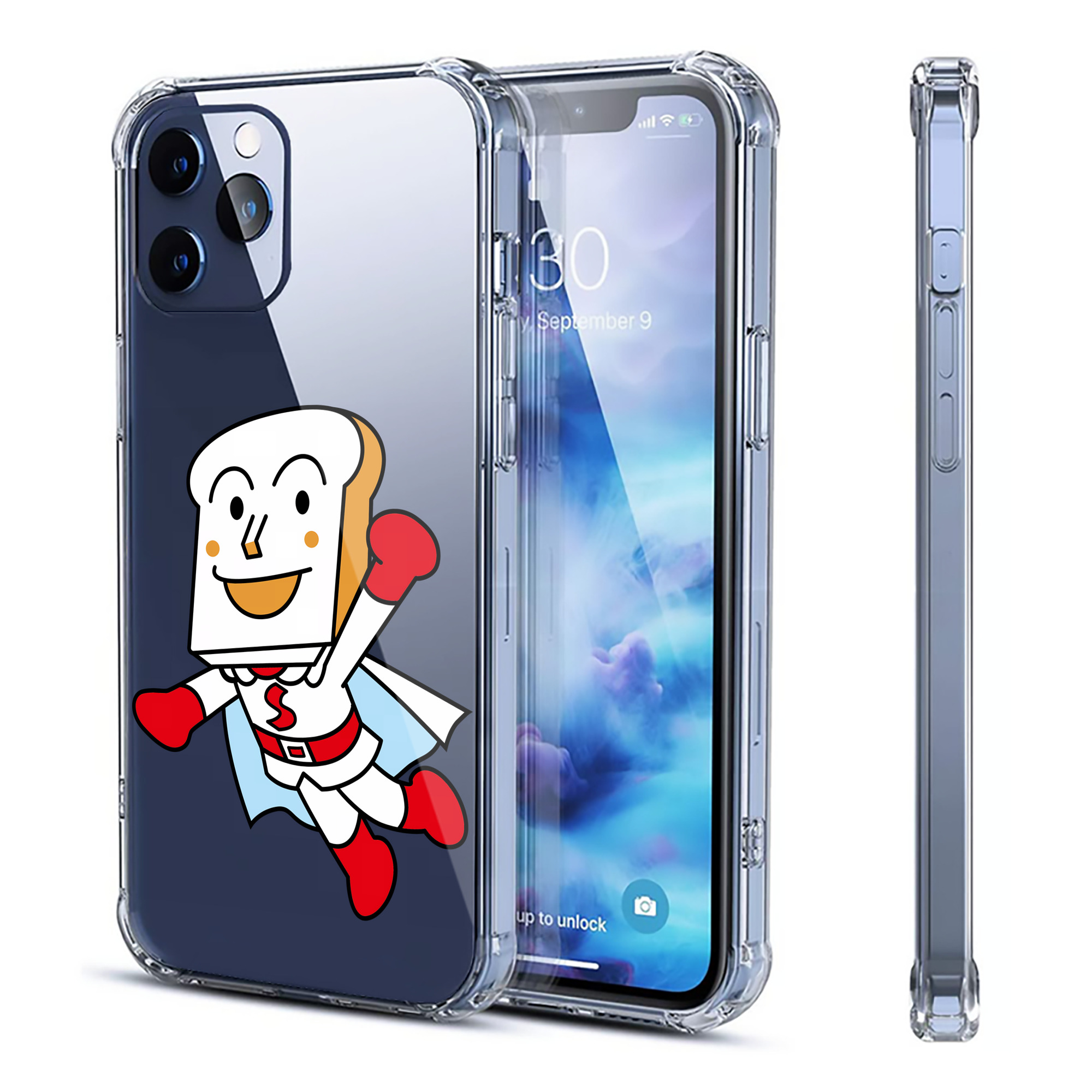 （画像用） アンパンマン Anpanman 【iPhone 12シリーズ対応】透明スマホケース（クリアソフトケース）